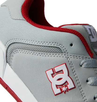 Grey / Red Men DC Shoes Central Sneakers | DC-9075142