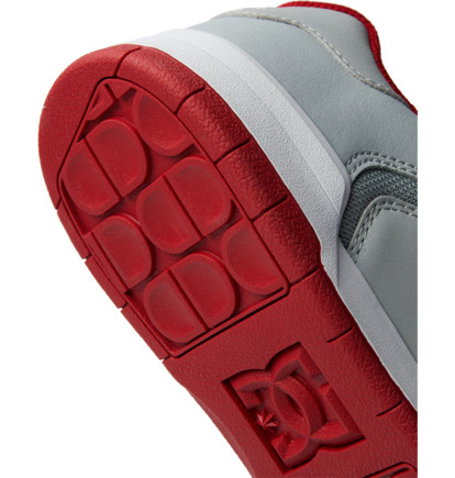 Grey / Red Men DC Shoes Central Sneakers | DC-9075142