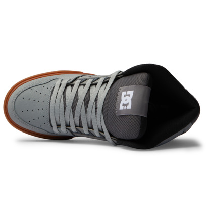 Grey / White / Grey Men DC Shoes Pure High-Top Sneakers | DC-8793502