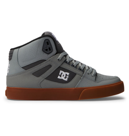 Grey / White / Grey Men DC Shoes Pure High-Top Sneakers | DC-8793502