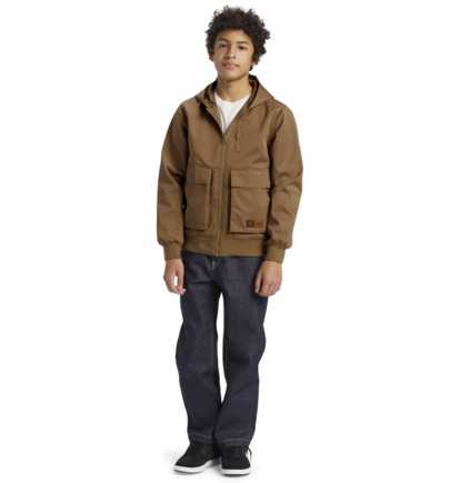 Khaki Kids' DC Shoes Escalate Light Mechanic Jackets | DC-1952368