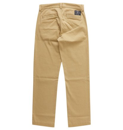 Khaki Kids' DC Shoes Worker Relaxed Chino Pants | DC-1234580