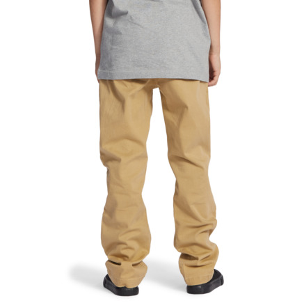 Khaki Kids' DC Shoes Worker Relaxed Chino Pants | DC-1234580