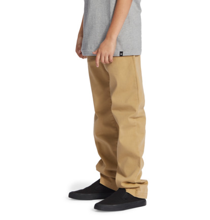 Khaki Kids' DC Shoes Worker Relaxed Chino Pants | DC-1234580