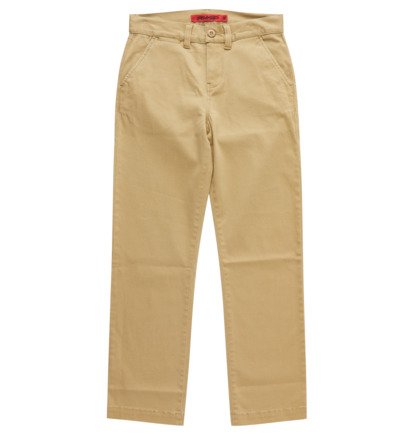 Khaki Kids\' DC Shoes Worker Relaxed Chino Pants | DC-1234580