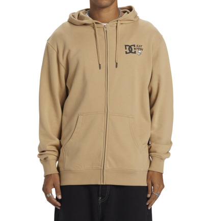 Khaki Men DC Shoes Cactus Zip-Up Hoodie | DC-4705193