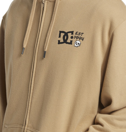 Khaki Men DC Shoes Cactus Zip-Up Hoodie | DC-4705193