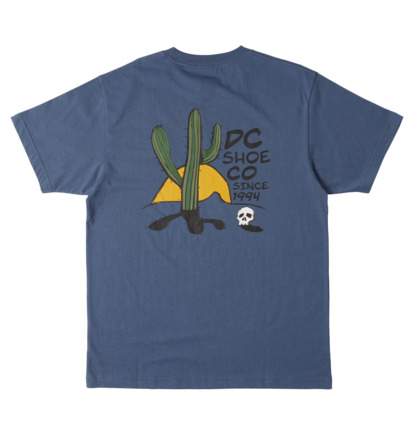 Navy Men DC Shoes Cactus Crew Neck T-Shirt | DC-7951346