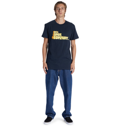 Navy Men DC Shoes Nostalgic T-Shirt | DC-9470216