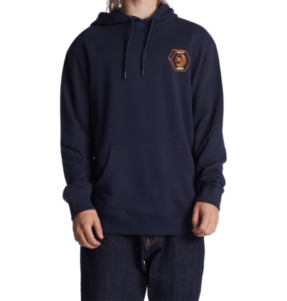 Navy Men DC Shoes Quality Goods Hoodie | DC-9413560