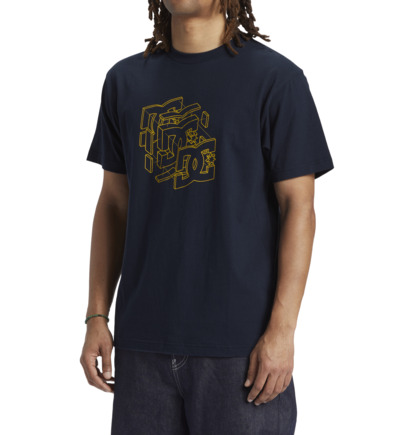 Navy Men DC Shoes Rebuild T-Shirt | DC-2450138