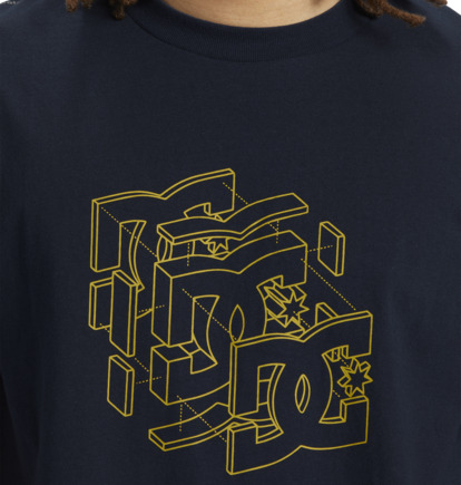 Navy Men DC Shoes Rebuild T-Shirt | DC-2450138