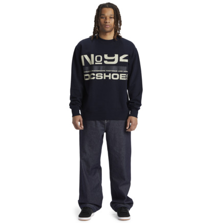 Navy Men DC Shoes Static 94 Sweatshirts | DC-1705294