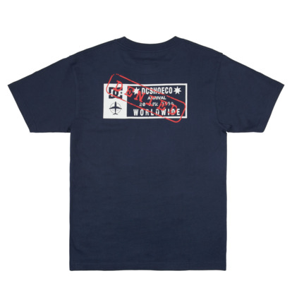 Navy Men DC Shoes Wes Traveler T-Shirt | DC-1385970