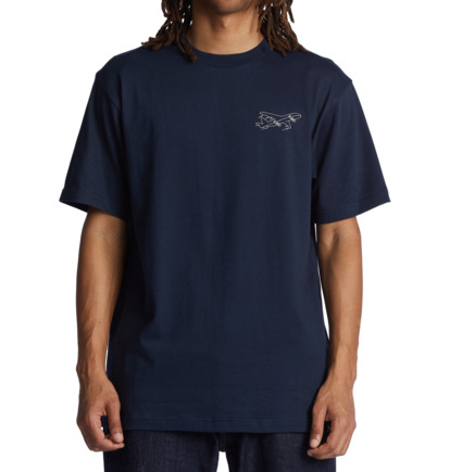 Navy Men DC Shoes Wes Traveler T-Shirt | DC-1385970