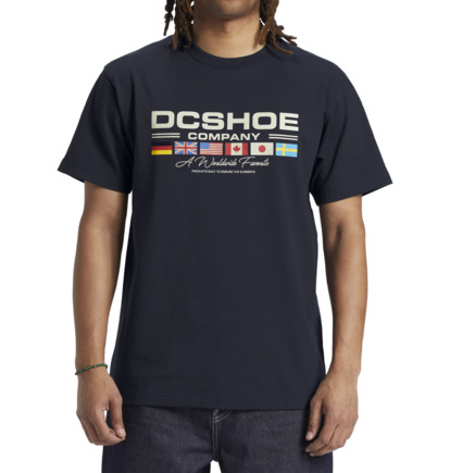 Navy Men DC Shoes Worldwide T-Shirt | DC-0731265