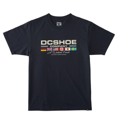 Navy Men DC Shoes Worldwide T-Shirt | DC-0731265