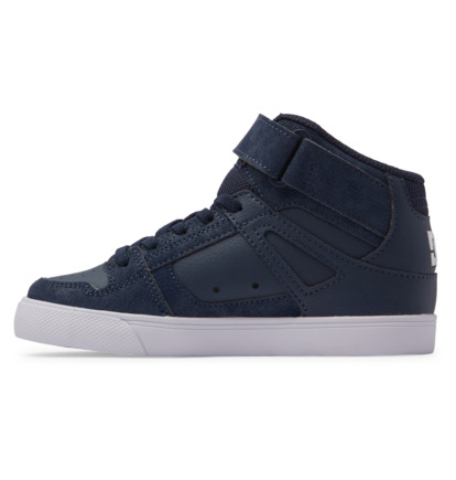 Navy / White Kids' DC Shoes Pure High-Top EV Skate Shoes | DC-4183706