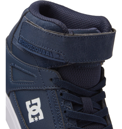 Navy / White Kids' DC Shoes Pure High-Top EV Skate Shoes | DC-4183706