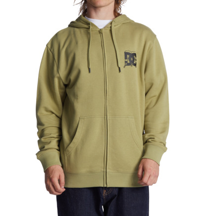 Olive Men DC Shoes All Trades Zip-Up Hoodie | DC-0437895