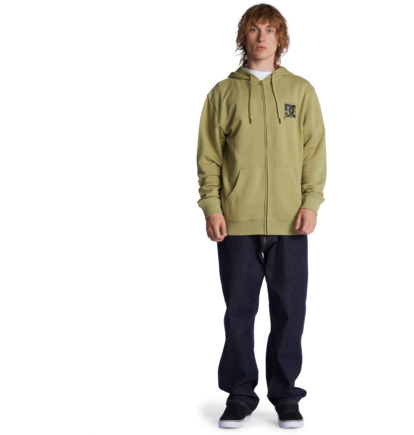 Olive Men DC Shoes All Trades Zip-Up Hoodie | DC-0437895