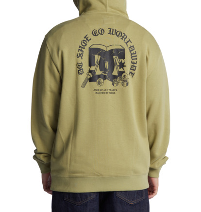 Olive Men DC Shoes All Trades Zip-Up Hoodie | DC-0437895