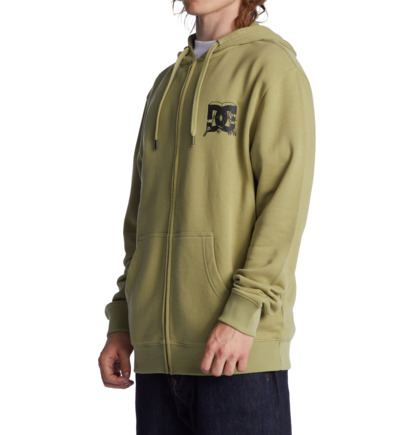 Olive Men DC Shoes All Trades Zip-Up Hoodie | DC-0437895