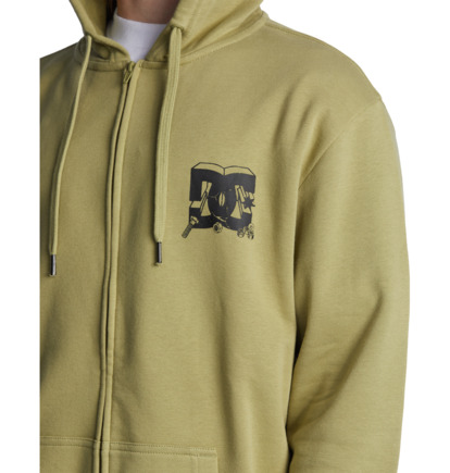 Olive Men DC Shoes All Trades Zip-Up Hoodie | DC-0437895