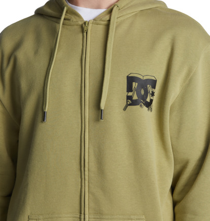 Olive Men DC Shoes All Trades Zip-Up Hoodie | DC-0437895