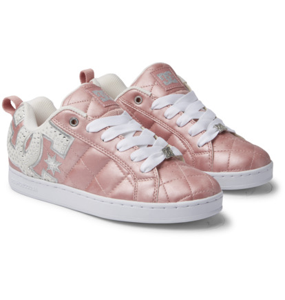 Pink Silver Women DC Shoes Court Graffik SE Sneakers | DC-8975301