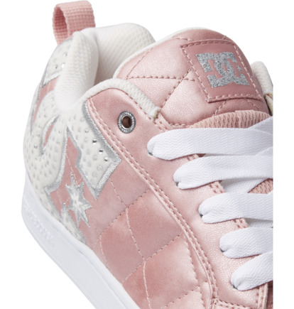 Pink Silver Women DC Shoes Court Graffik SE Sneakers | DC-8975301