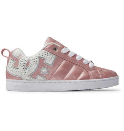 Pink Silver Women DC Shoes Court Graffik SE Sneakers | DC-8975301