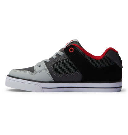 Red / Grey Kids' DC Shoes Pure Elastic Skate Shoes | DC-8395714