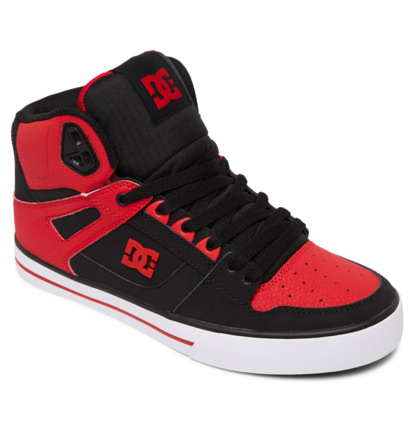 Red / White / Black Men DC Shoes Pure High-Top Sneakers | DC-5870931