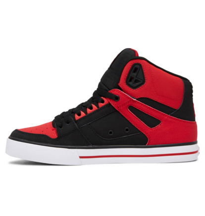 Red / White / Black Men DC Shoes Pure High-Top Sneakers | DC-5870931