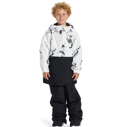 White Camo Kids' DC Shoes Basis Print Technical Snowboard Jackets | DC-4723015