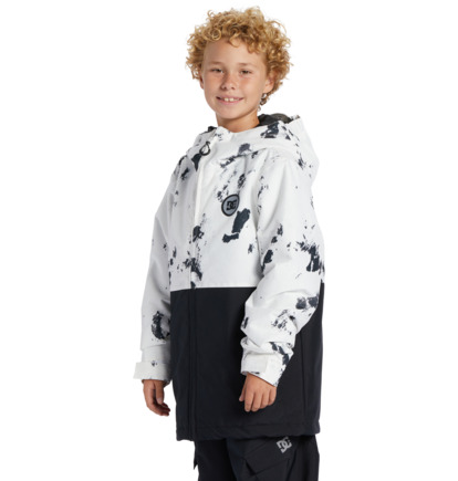 White Camo Kids' DC Shoes Basis Print Technical Snowboard Jackets | DC-4723015