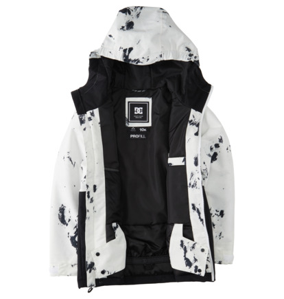 White Camo Kids' DC Shoes Basis Print Technical Snowboard Jackets | DC-4723015