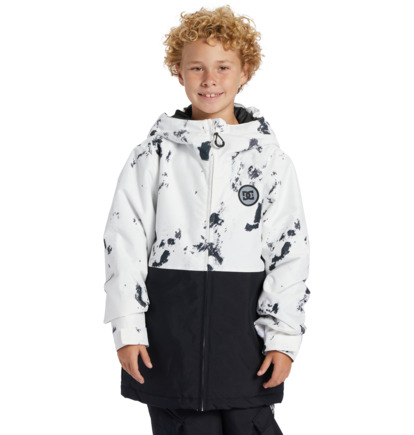 White Camo Kids\' DC Shoes Basis Print Technical Snowboard Jackets | DC-4723015