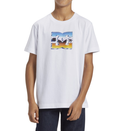 White Kids' DC Shoes Chrome T-Shirt | DC-1075623