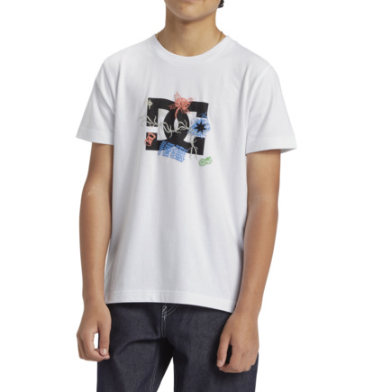 White Kids' DC Shoes Scribble T-Shirt | DC-6381425