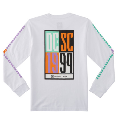 White Kids' DC Shoes Sportster Long Sleeve T-Shirt | DC-5368709