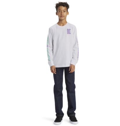 White Kids' DC Shoes Sportster Long Sleeve T-Shirt | DC-5368709