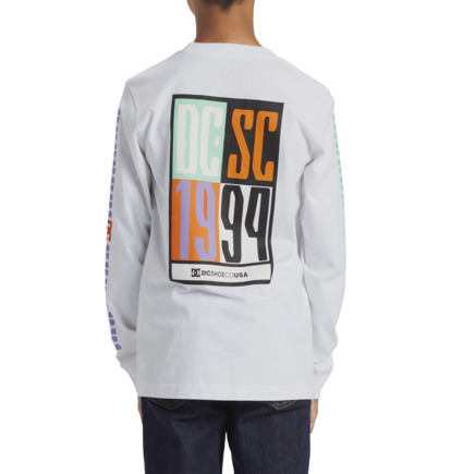 White Kids' DC Shoes Sportster Long Sleeve T-Shirt | DC-5368709