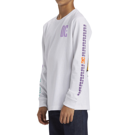 White Kids' DC Shoes Sportster Long Sleeve T-Shirt | DC-5368709