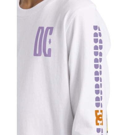 White Kids' DC Shoes Sportster Long Sleeve T-Shirt | DC-5368709