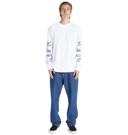 White Men DC Shoes All Smiles Long Sleeve T-Shirt | DC-4069587