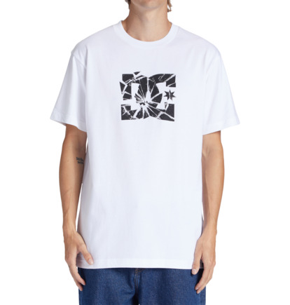 White Men DC Shoes Crushed Glass T-Shirt | DC-5263094