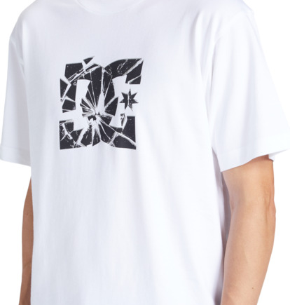 White Men DC Shoes Crushed Glass T-Shirt | DC-5263094