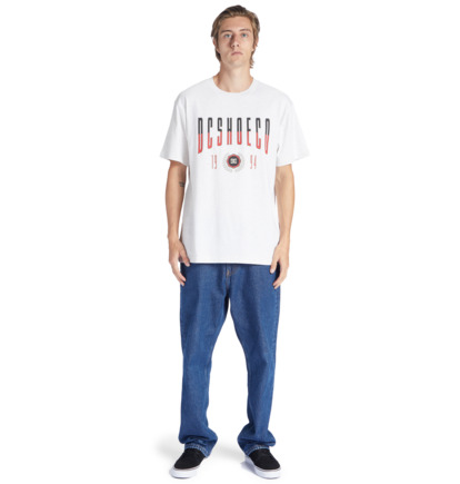 White Men DC Shoes Dropout T-Shirt | DC-3172589